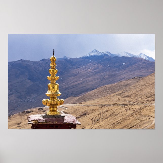 Póster Tibet - Ganden Buddhist Monastery (Frente)