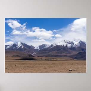 Póster Tíbet, Himalaya - Paisaje montañoso