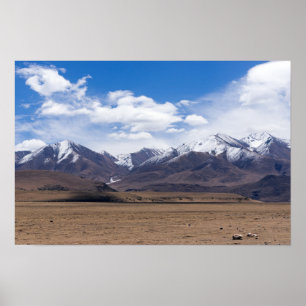Póster Tíbet, Himalaya - Paisaje montañoso