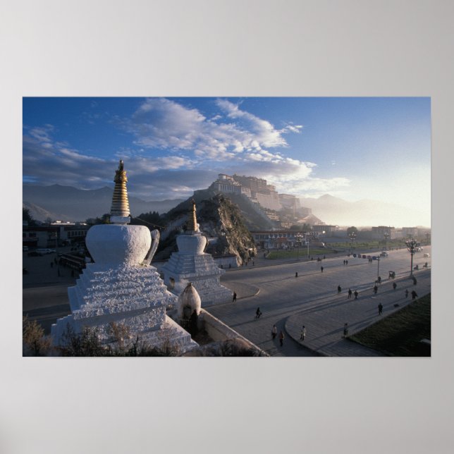 Póster Tíbet - Lhasa. Potala al amanecer (Frente)