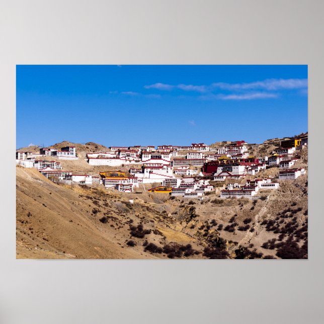 Póster Tíbet - Monasterio Budista Ganden (Frente)
