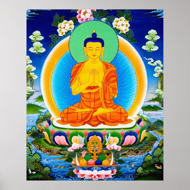Póster Tibetano oriental de Guay thangka Prabhutaratna Bu (Frente)
