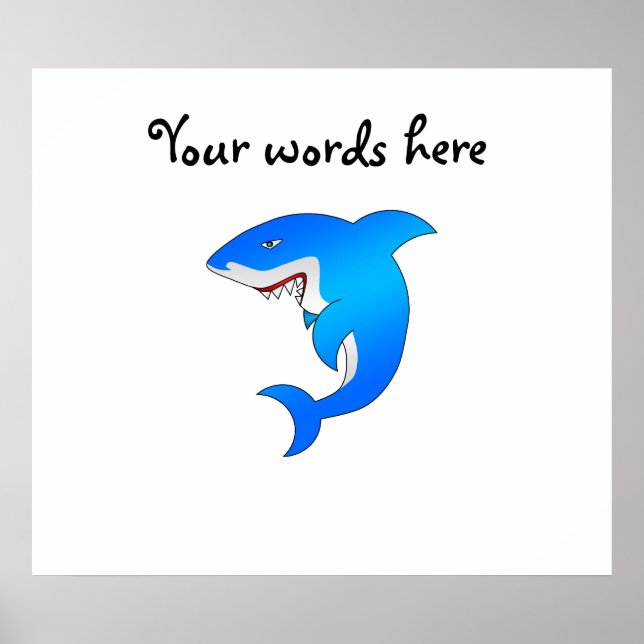 Póster Tiburón azul (Frente)