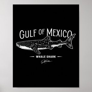 Póster Tiburón ballena del Golfo De México