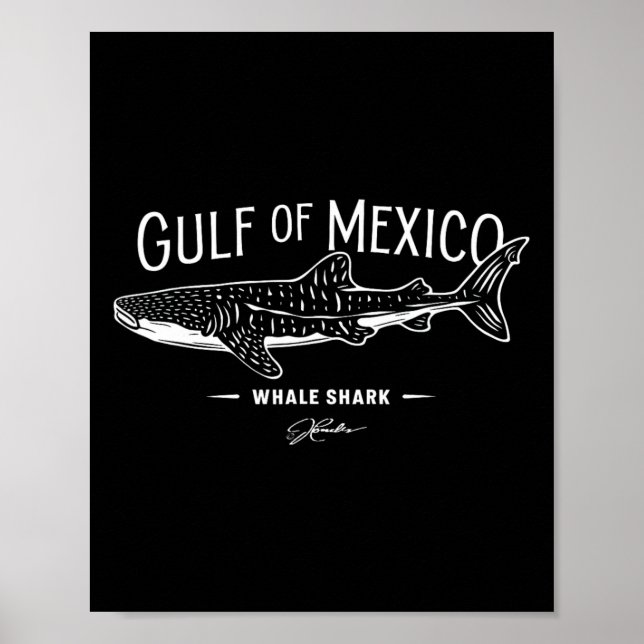 Póster Tiburón ballena del Golfo De México (Frente)