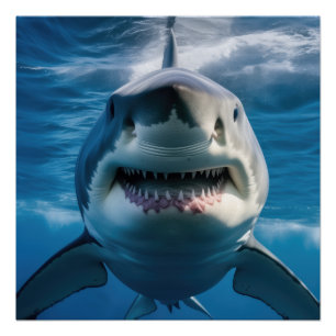 Póster Tiburón Blanco