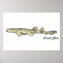 Póster Tiburón de alfombra pequeño