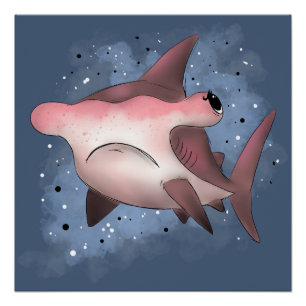 Póster Tiburón martillo gruñón