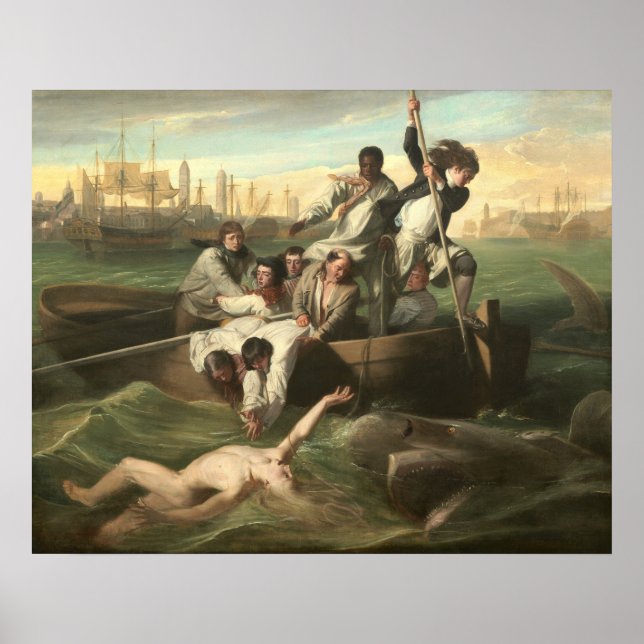 Póster Tiburón - Poster Bella Artes John Singleton Copley (Frente)