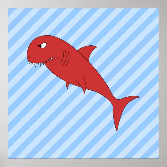 Póster Tiburón rojo. (Frente)