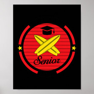 Póster Tiburón surfista comiendo pizza de pepperoni