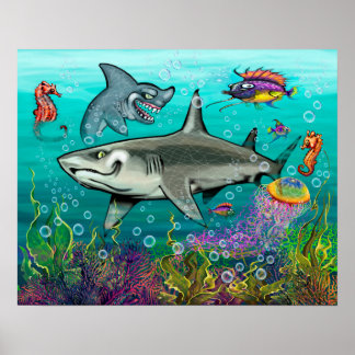 Póster Tiburones