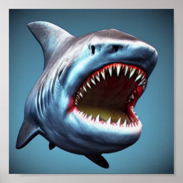 Póster Tiburones grandes como tiburones