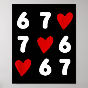 Póster Tic Tac Toe Día de San Valentín Divertido 67 Meme