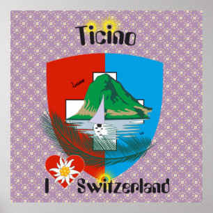 Póster Ticino Schweiz Suisse Svizzera Svizra Poster