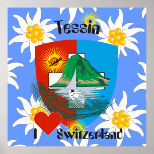 Póster Ticino Schweiz Suisse Svizzera Svizra Poster