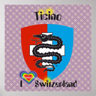 Póster Ticino Schweiz Suisse Svizzera Svizra Poster