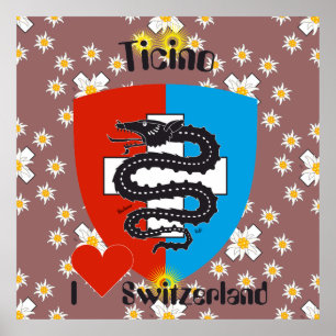 Póster Ticino Schweiz Suisse Svizzera Svizra Poster