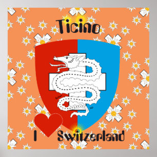 Póster Ticino Schweiz Suisse Svizzera Svizra Poster