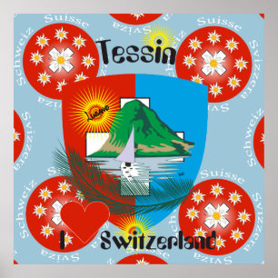 Póster Ticino Schweiz Suisse Svizzera Svizra Poster
