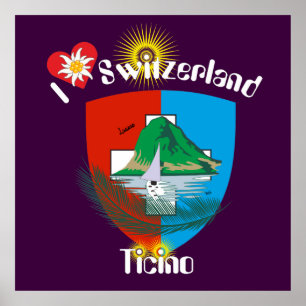 Póster Ticino Schweiz Suisse Svizzera Svizra Poster