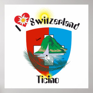 Póster Ticino Schweiz Suisse Svizzera Svizra Poster