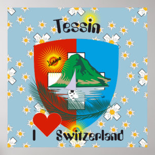 Póster Ticino Schweiz Suisse Svizzera Svizra Poster
