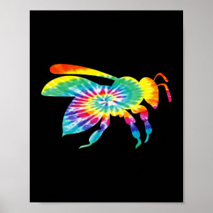 Póster Tie Dye Bee Beekeeper Honey Bee