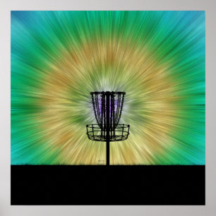 Póster Tie Dye Disc Golf Basket