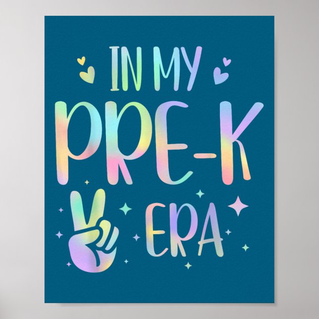 Póster Tie Dye In My Pre-k Era  (Frente)