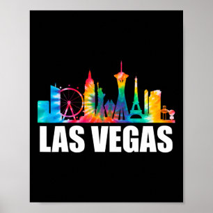 Póster Tie Dye Las Vegas Nevada Groom Viaje Fiesta Vacaci