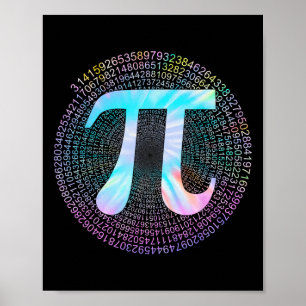 Póster Tie Dye Pi Happy Pi Day