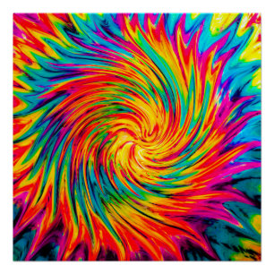PÓSTER TIE DYE VIENTO ABSTRACTO