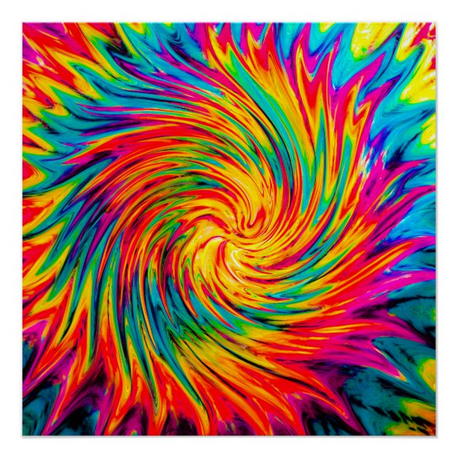 PÓSTER TIE DYE VIENTO ABSTRACTO (Anverso)
