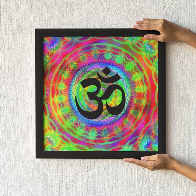 Póster Tiedye Objetivo con Símbolo Om (Subido por el creador)