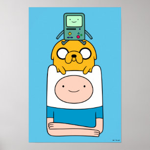 Póster Tiempo de aventura   BMO, Jake y Finn