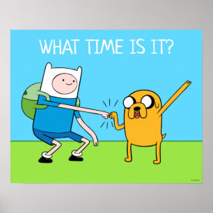 Póster Tiempo de aventura Finn & Jake Fist Bump