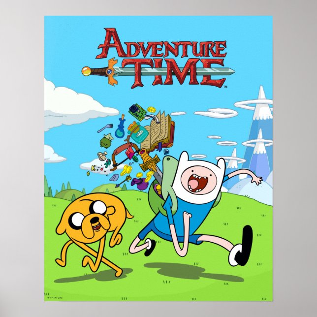 Póster Tiempo de aventura | Gear de aventura de Finn (Frente)