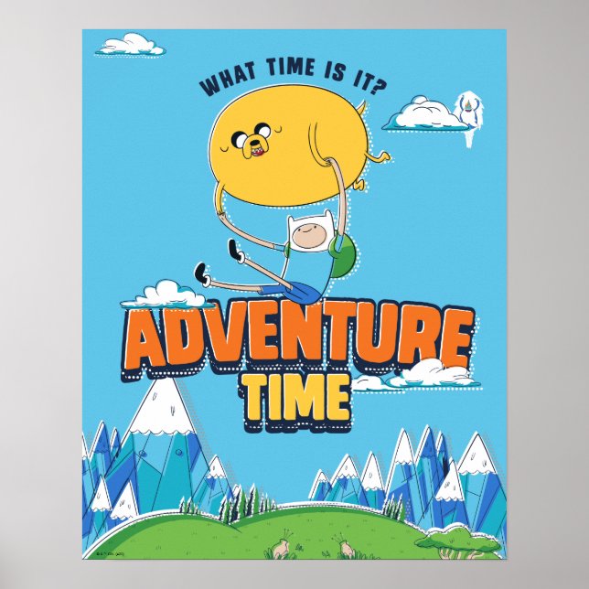 Póster Tiempo de aventura | Jake Flotando Con Finn (Frente)