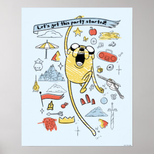 Póster Tiempo de aventura   Jake Sketch, "Fiesta"