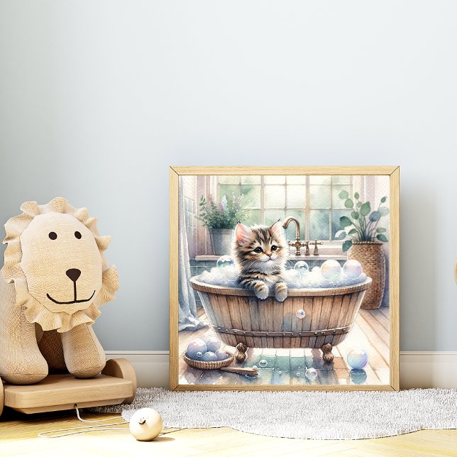 Póster Tiempo de baño de Kitten Bubbly (Subido por el creador)