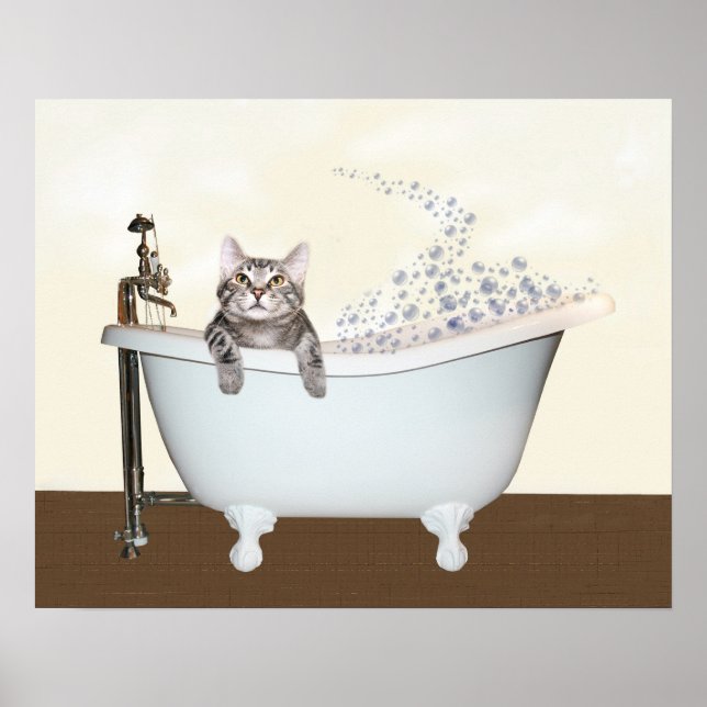 Póster Tiempo de baño Kitty (Frente)