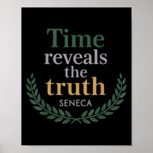 Póster Tiempo De Cita De Seneca Revela Filosofía Históric