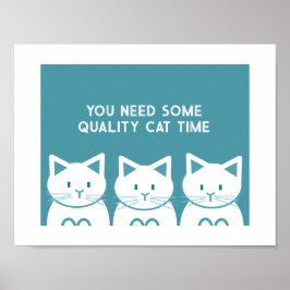 Póster Tiempo de Gatos de Calidad