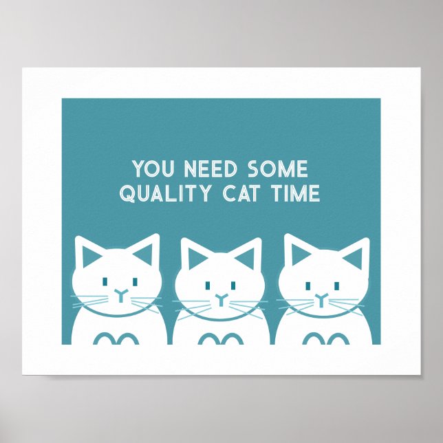 Póster Tiempo de Gatos de Calidad (Frente)