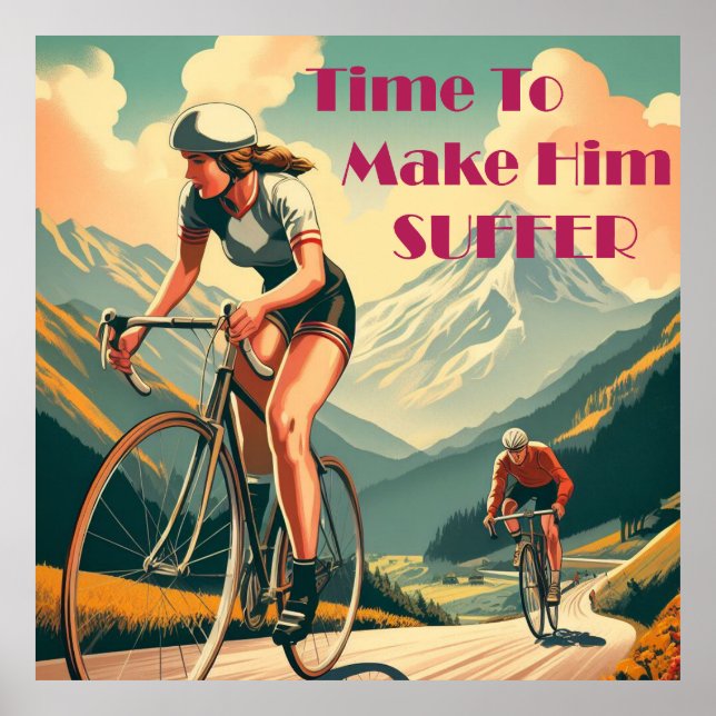 Póster Tiempo De Hacerlo Sufrir Ciclismo (Frente)