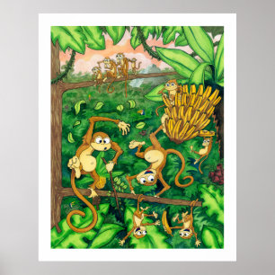 Póster Tiempo de mono #2 - Animales - 32 x 40