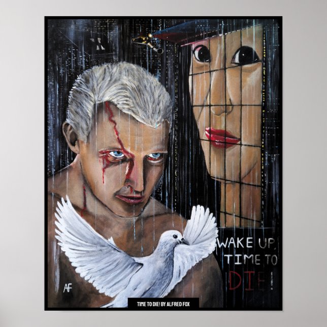 Póster ¡Tiempo de morir! Pintura de Alfred Fox (Frente)