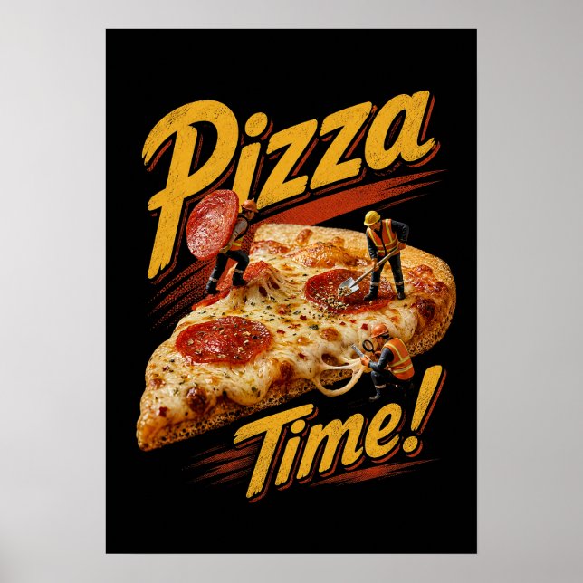 Póster ¡Tiempo de Pizza! (Frente)