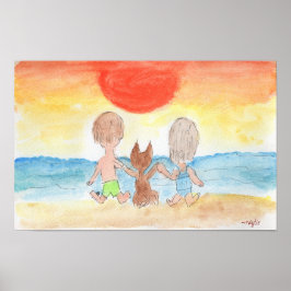 Póster Tiempo de playa - Nuestro lugar feliz